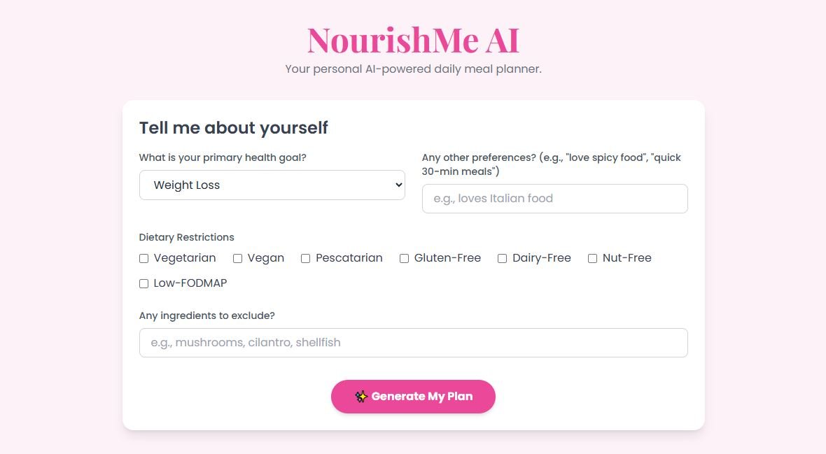 Introducing NourishMe AI: Your Private Nutritionist Is Now